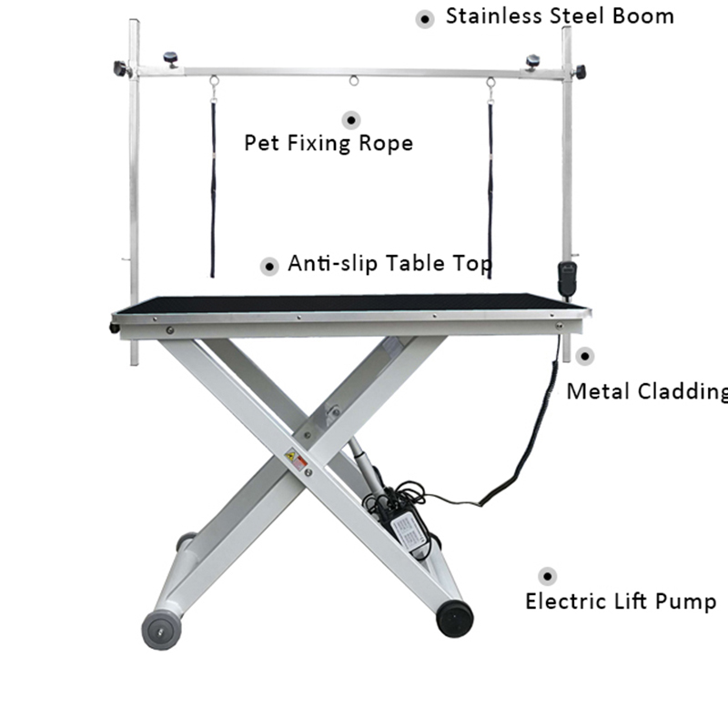 Mesa veterinária de tratamento de cães em aço inoxidável N-108