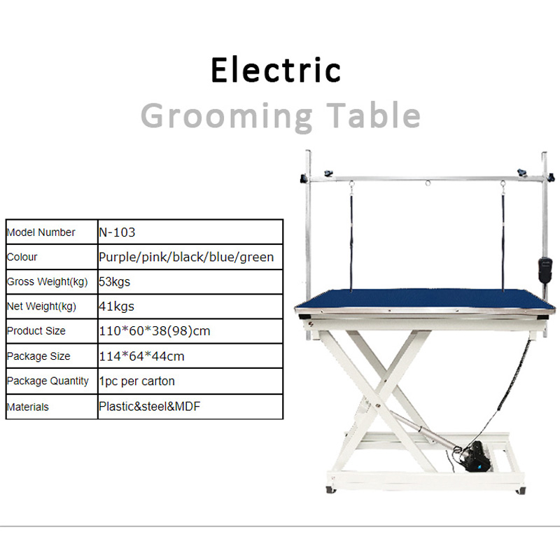 Mesa veterinária de tratamento de cães em aço inoxidável N-103